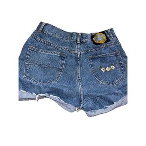 Y2K Women’s Repair Denim  Daisy Embroidered Shorts Six 15/16